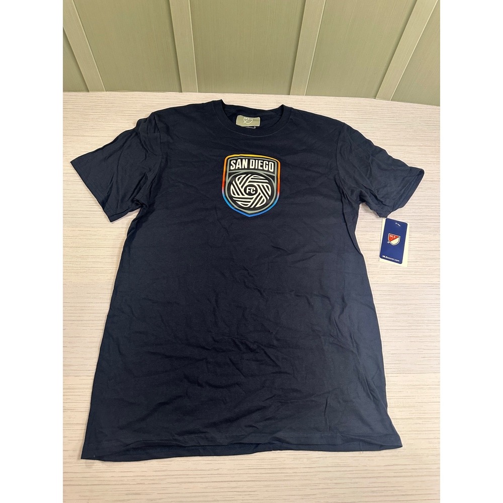 MLS San Diego FC Mens Navy Blue Graphic T-Shirt Soccer Fan Gear New Size M